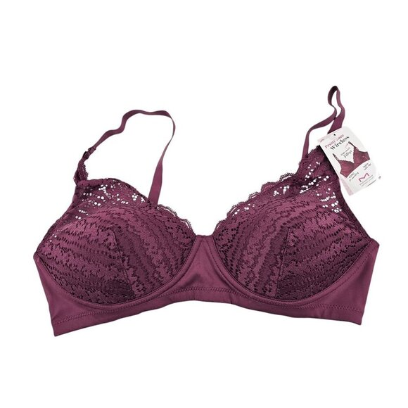 Maidenform Women's Comfort Crush Pretty Lace Lightly Lined Wireless Bra - NWT - Picture 4 of 16